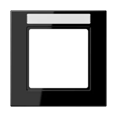 JUNG afdekraam 1-voudig met tekstvenster A550 zwart glans (A 5581 BF NA SW)