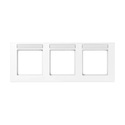 JUNG afdekraam 3-voudig horizontaal met tekstvenster A550 alpine wit (A 55830 BF NA WW)
