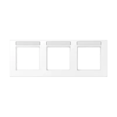 JUNG afdekraam 3-voudig horizontaal met tekstvenster A550 sneeuwwit mat (A 55830 BF NA WWM)