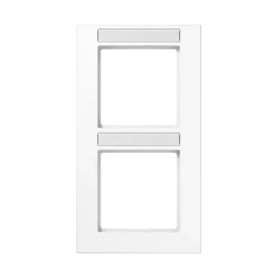 JUNG afdekraam 2-voudig verticaal met tekstvenster A550 alpine wit (A 5582 BF NA WW)