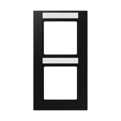 JUNG afdekraam 2-voudig verticaal met tekstvenster A550 grafietzwart mat (A 5582 BF NA SWM)