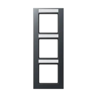 JUNG afdekraam 3-voudig verticaal met tekstvenster A550 antraciet mat (A 5583 BF NA ANM)