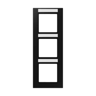 JUNG afdekraam 3-voudig verticaal met tekstvenster A550 grafietzwart mat (A 5583 BF NA SWM)