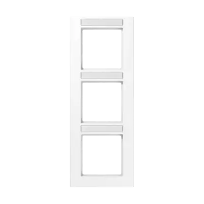JUNG afdekraam 3-voudig verticaal met tekstvenster A550 alpine wit (A 5583 BF NA WW)