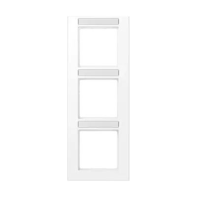 JUNG afdekraam 3-voudig verticaal met tekstvenster A550 sneeuwwit mat (A 5583 BF NA WWM)