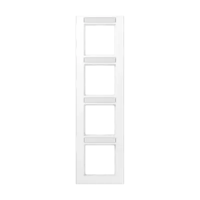 JUNG afdekraam 4-voudig verticaal met tekstvenster A550 sneeuwwit mat (A 5584 BF NA WWM)