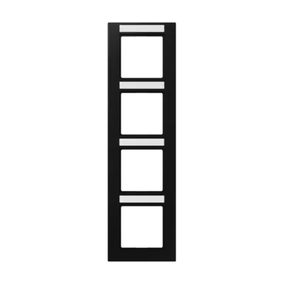 JUNG afdekraam 4-voudig verticaal met tekstvenster A550 grafietzwart mat (A 5584 BF NA SWM)