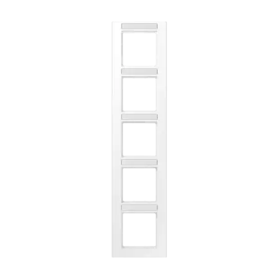JUNG afdekraam 5-voudig verticaal met tekstvenster A550 sneeuwwit mat (A 5585 BF NA WWM)