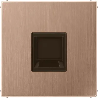 JUNG centraalplaat met draagring 1-voudig voor modulair jack LS990 geborsteld brons (BRG 1969-1 WE)