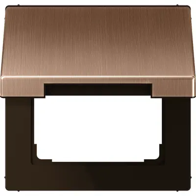 JUNG klapdeksel voor wandcontactdoos en centraaldelen van 50 x 50 mm LS990 geborsteld brons (BRG 2990 KL)