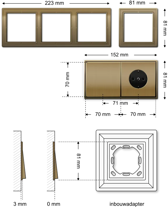 JUNG LS ZERO maatvoering