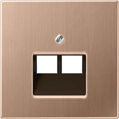 JUNG centraalplaat 2-voudig tbv RJ45 wandcontactdoos LS990 geborsteld brons (BRG 2969-2 UA)