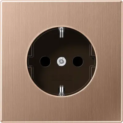 JUNG wandcontactdoos randaarde LS990 geborsteld brons (BRG 1520 N)