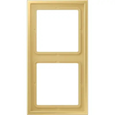 JUNG afdekraam 2-voudig LS ZERO thermoplast messing klassiek (LSZ ME 982 BF C)