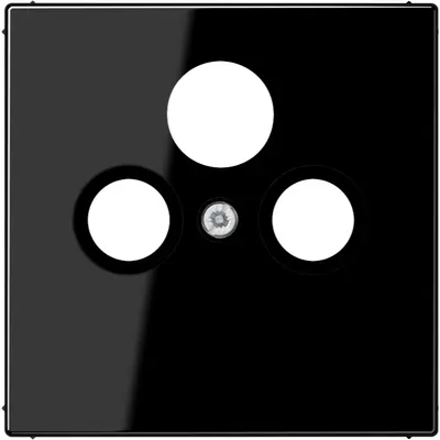 JUNG centraalplaat coax/sat LS990 zwart glans (LS 990 SAT SW)