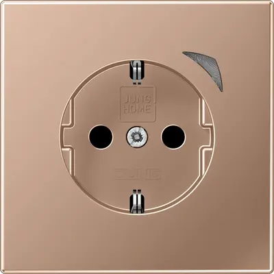 JUNG HOME wandcontactdoos randaarde Energy LS990 geborsteld brons (BT BRG 1521 SE-L)