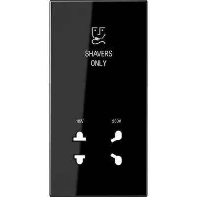 JUNG afdekking voor scheerwandcontactdoos LS990 zwart glans (SO LS 7522 SW PL)