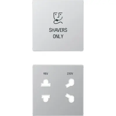 JUNG afdekking voor scheerwandcontactdoos A-range aluminium (SO A 7522 AL PL)