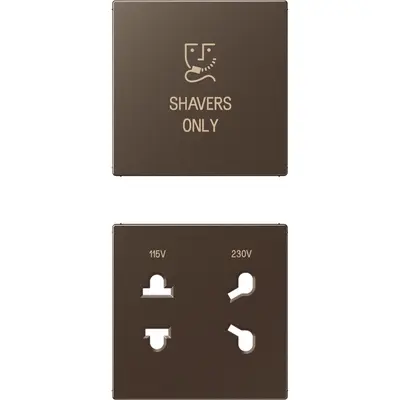 JUNG afdekking voor scheerwandcontactdoos A-range mokka (SO A 7522 MO PL)