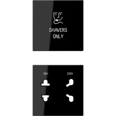 JUNG afdekking voor scheerwandcontactdoos A-range zwart glans (SO A 7522 SW PL)