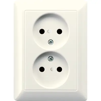 JUNG wandcontactdoos vlak zonder randaarde AS500 creme (AS 5010 U)