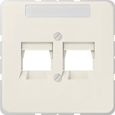 JUNG afdekking 2-voudig modulair jack + draagring CD500 creme (569-2 NWE)