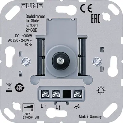 JUNG hoog-vermogen dimmer 100-1000W (211 GDE)