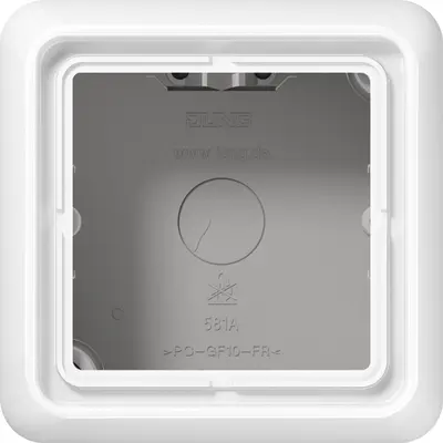 JUNG opbouwbak 1-voudig CD500 alpine wit (CD 581 A WW)