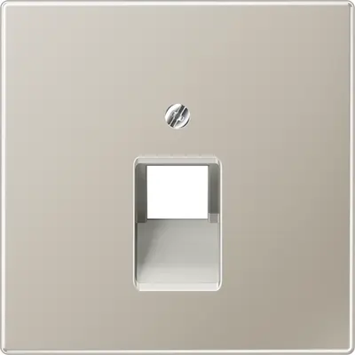 JUNG centraalplaat 1-voudig tbv RJ45 wandcontactdoos LS990 edelstaal (ES 2969-1 UA)