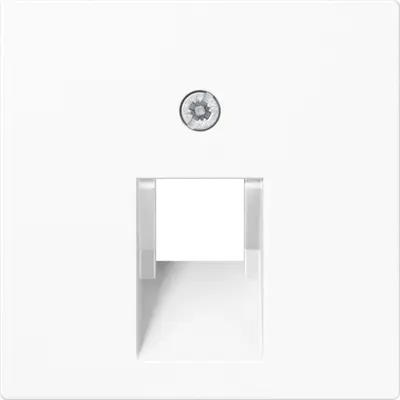 JUNG centraalplaat 1-voudig tbv RJ45 wandcontactdoos A-range alpine wit (A 569-1 PLUA WW)