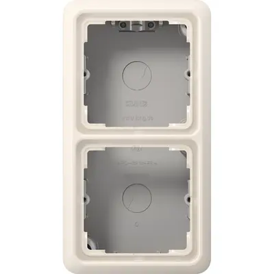 JUNG opbouwbak 2-voudig CD500 creme (CD 582 A W)