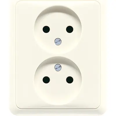 JUNG wandcontactdoos vlak zonder randaarde Safety+ CD500 creme (5010 KIU)