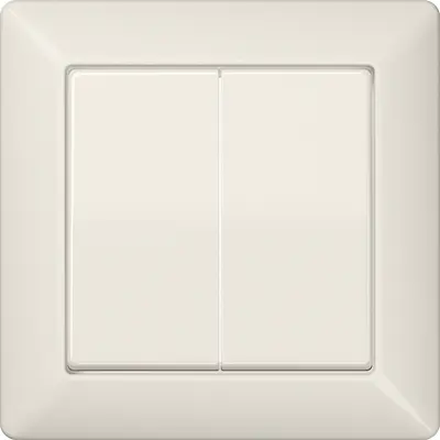 JUNG 2-voudige schakelwip met afdekraam AS500 creme (AS 590-5)