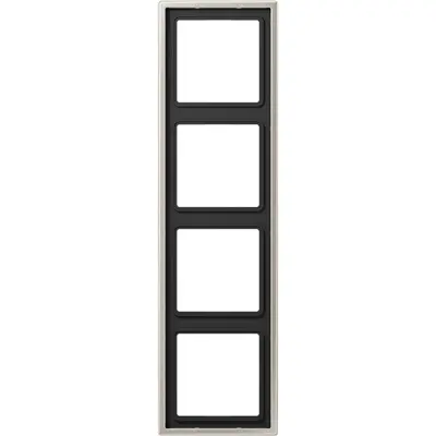 JUNG afdekraam 4-voudig LS990 edelstaal (ES 2984)