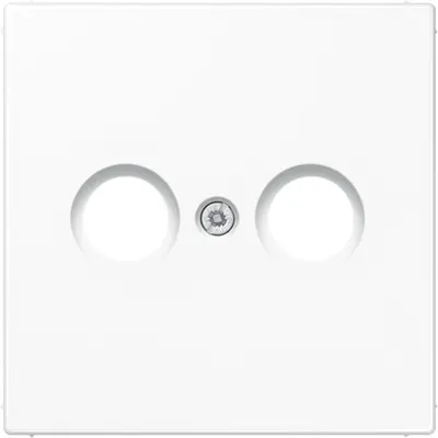 JUNG centraalplaat antenne-coax LS990 alpine wit (LS 990 TV WW)