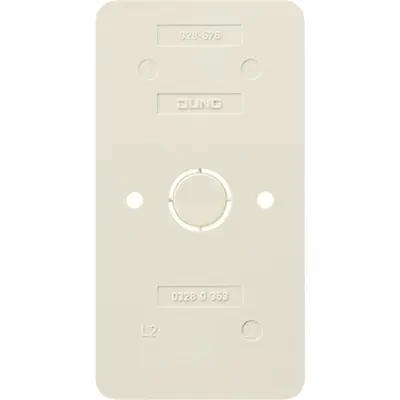 JUNG bodemplaat 2-voudig combinaties schakelaar/contactdoos vlamwerend AP600 creme (328-676)