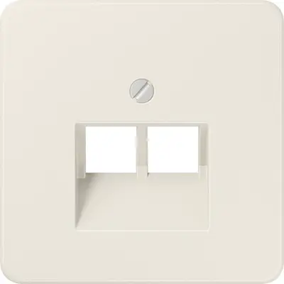 JUNG centraalplaat 2-voudig tbv RJ45 wandcontactdoos CD500 creme (569-2 UA)