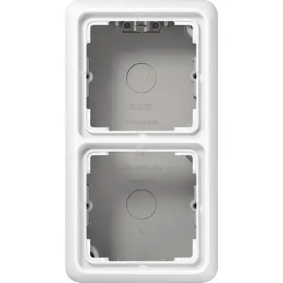 JUNG opbouwbak 2-voudig CD500 alpine wit (CD 582 A WW)