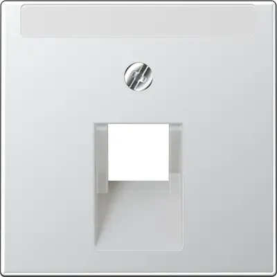 JUNG centraalplaat 1-voudig tbv RJ45 wandcontactdoos A-range aluminium (A 569-1 PLUA AL)