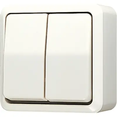 JUNG opbouw wissel-wisselschakelaar 10A AP600 creme (608 A)