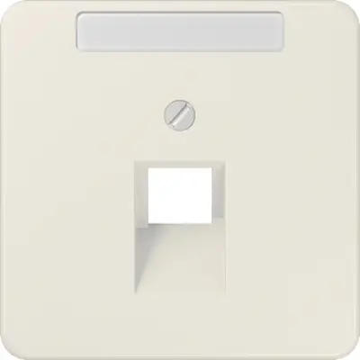 JUNG centraalplaat 1-voudig met tekstvenster tbv RJ45 wandcontactdoos CD500 creme (569-1 NAUA)