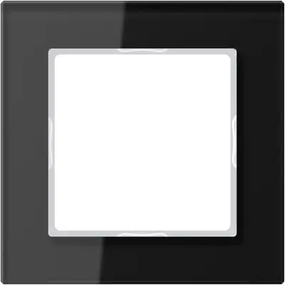 JUNG afdekraam 1-voudig A Creation zwart glas (AC 581 GL SW)