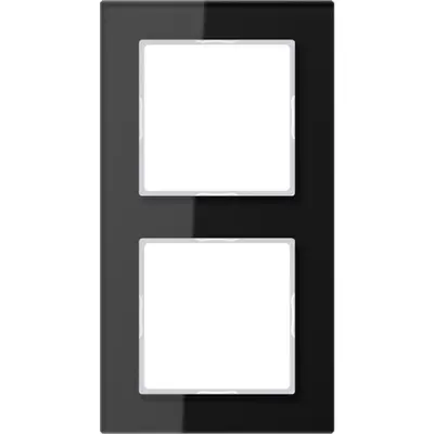 JUNG afdekraam 2-voudig A Creation zwart glas (AC 582 GL SW)
