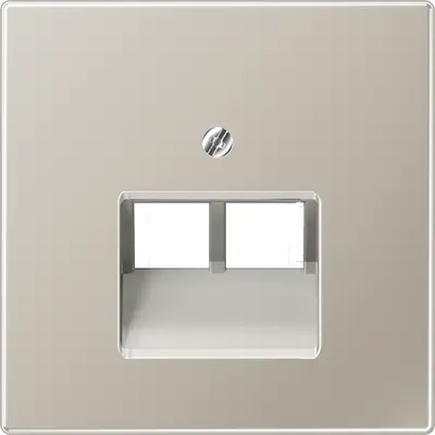 JUNG centraalplaat 2-voudig tbv RJ45 wandcontactdoos LS990 edelstaal (ES 2969-2 UA)