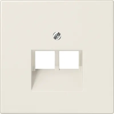 JUNG centraalplaat 2-voudig tbv RJ45 wandcontactdoos LS990 creme (LS 969-2 UA)