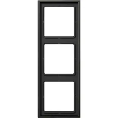 JUNG afdekraam 3-voudig LS990 antraciet gelakt aluminium (AL 2983 AN)