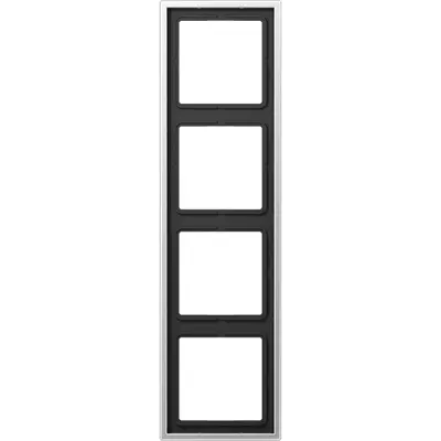 JUNG afdekraam 4-voudig LS990 aluminium (AL 2984)