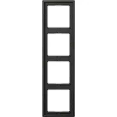 JUNG afdekraam 4-voudig LS990 antraciet gelakt aluminium (AL 2984 AN)