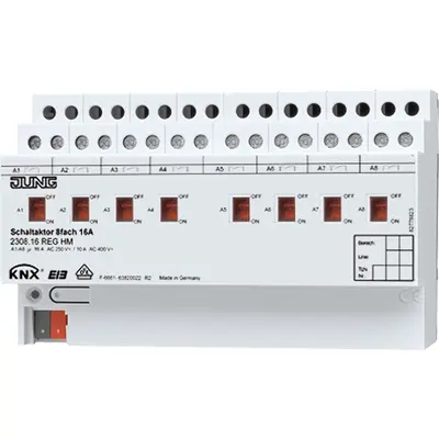 JUNG KNX schakelactor 16A 8-voudig (2308.16 REGHM)