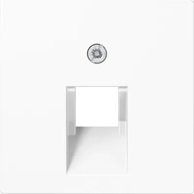 JUNG centraalplaat 1-voudig tbv RJ45 wandcontactdoos A-range alpine wit (A 569-1 BFPLUA WW)